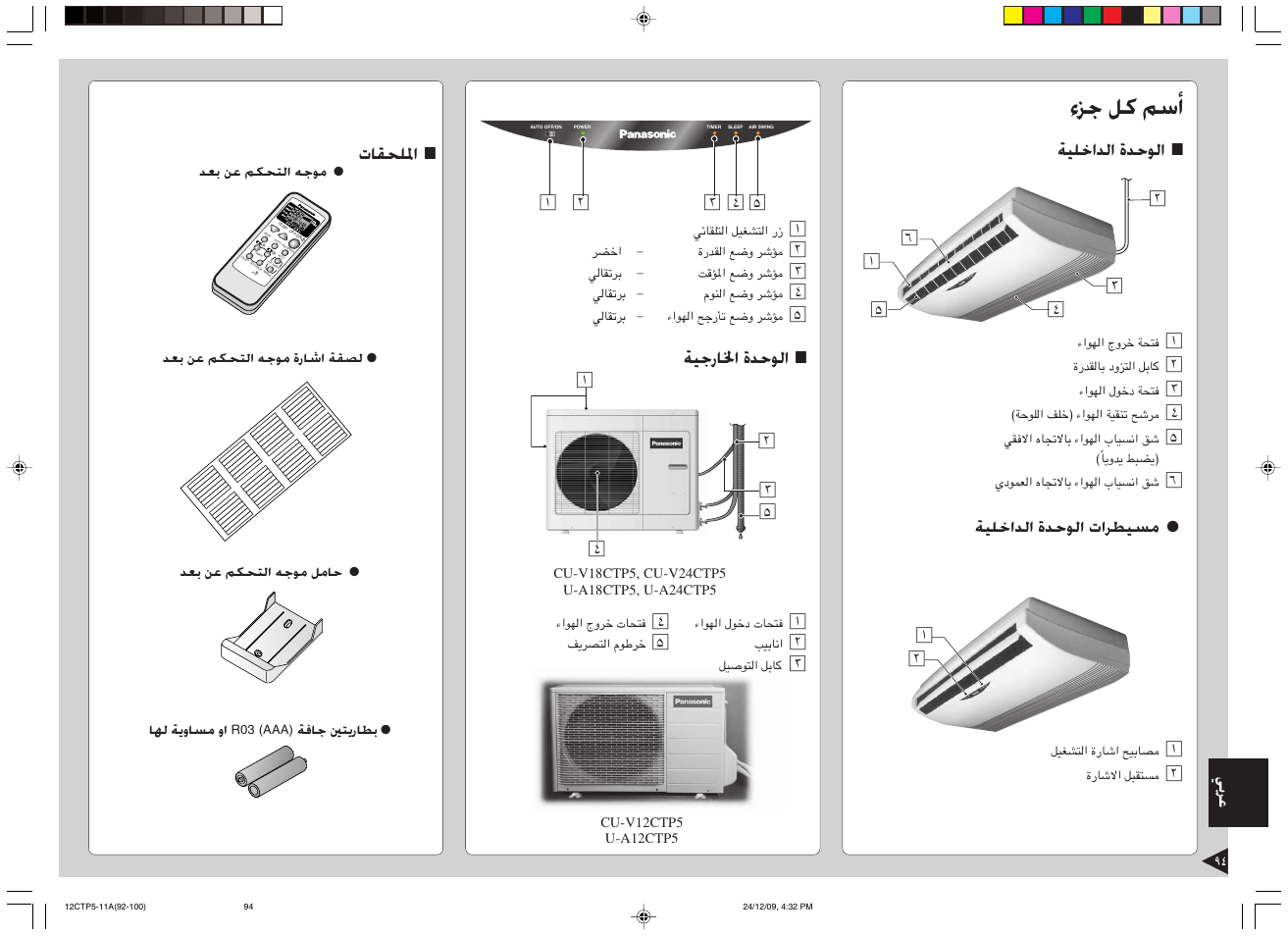 R q e | Panasonic SA24CTP User Manual | Page 95 / 104