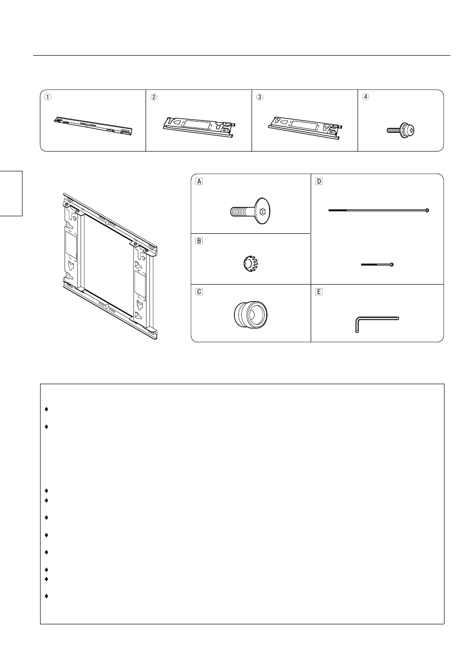 Onderdelen, Onderdelen voor de bevestiging | Panasonic TYWK42PV20 User Manual | Page 24 / 84