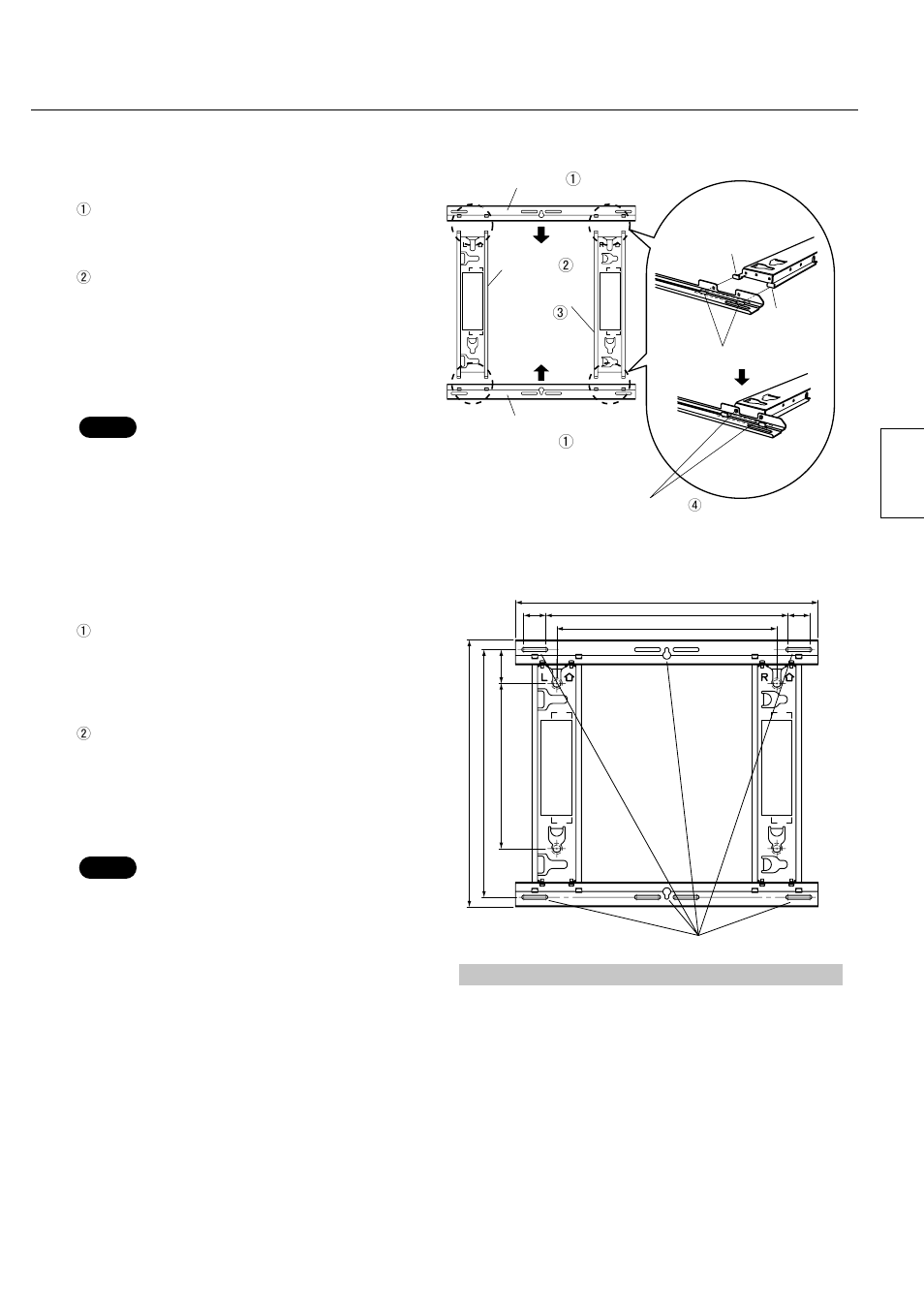 Procedura di montaggio, Assemblaggio della staffa di montaggio su parete, Controllo della forza del luogo di installazione | Italiano | Panasonic TYWK42PV20 User Manual | Page 31 / 84