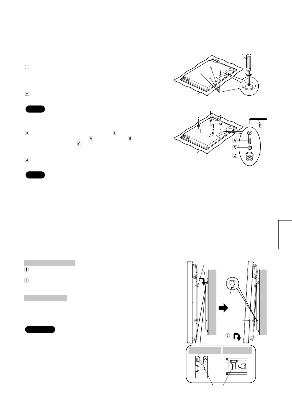 Förberedea plasmaskärmen, Fästa och säkra plasmaskärmen mot väggfästet, Svenska | Panasonic TYWK42PV20 User Manual | Page 51 / 84