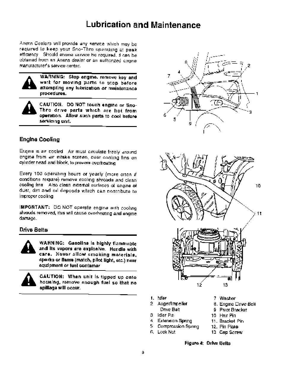 Lubrication and maintenance | Ariens 937 User Manual | Page 11 / 16