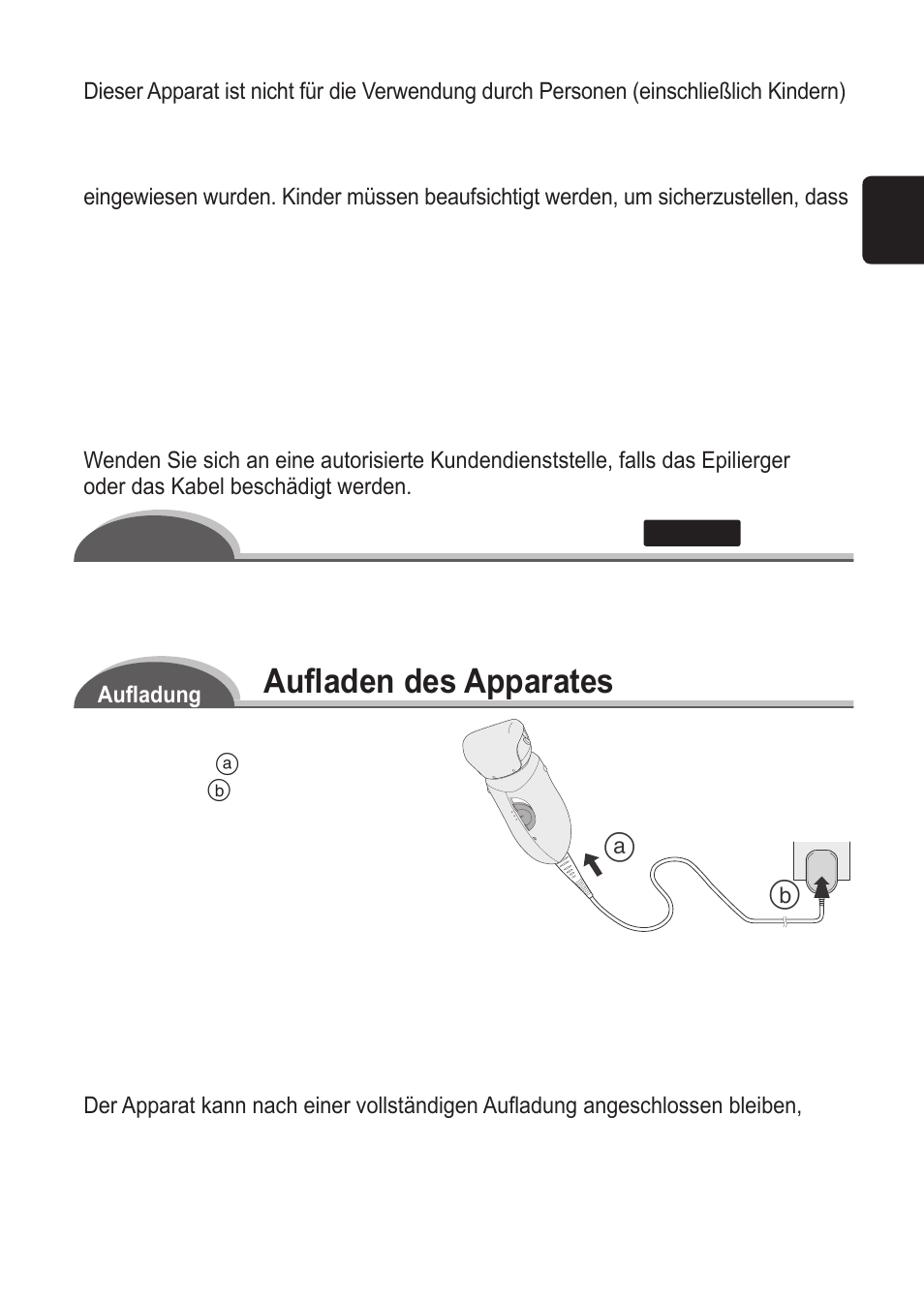 Austausch des aufsatzes, Aufladen des apparates | Panasonic ES2055 User Manual | Page 11 / 168