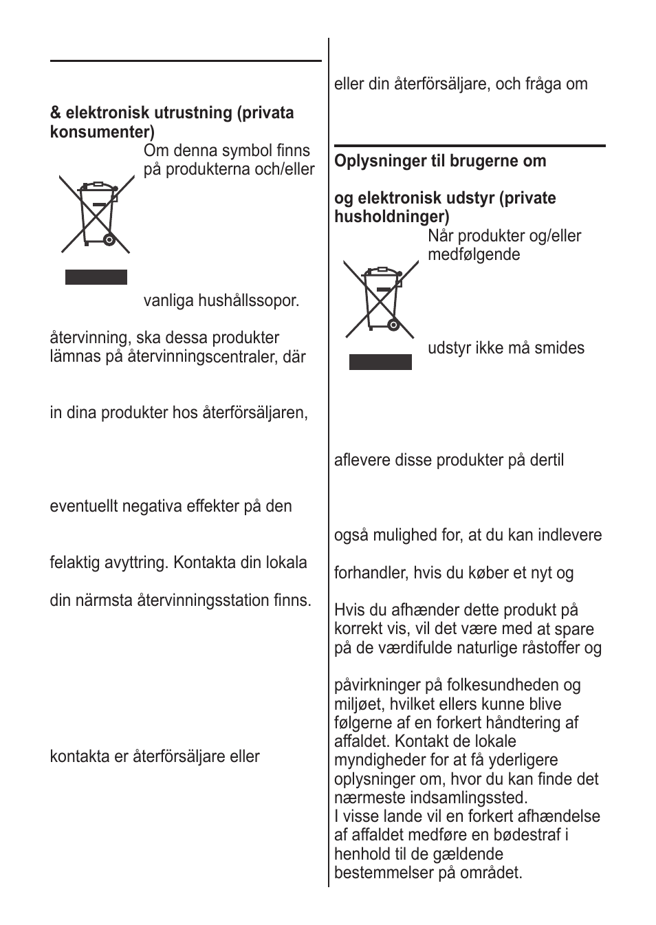 Svenska, Dansk | Panasonic ES2055 User Manual | Page 160 / 168