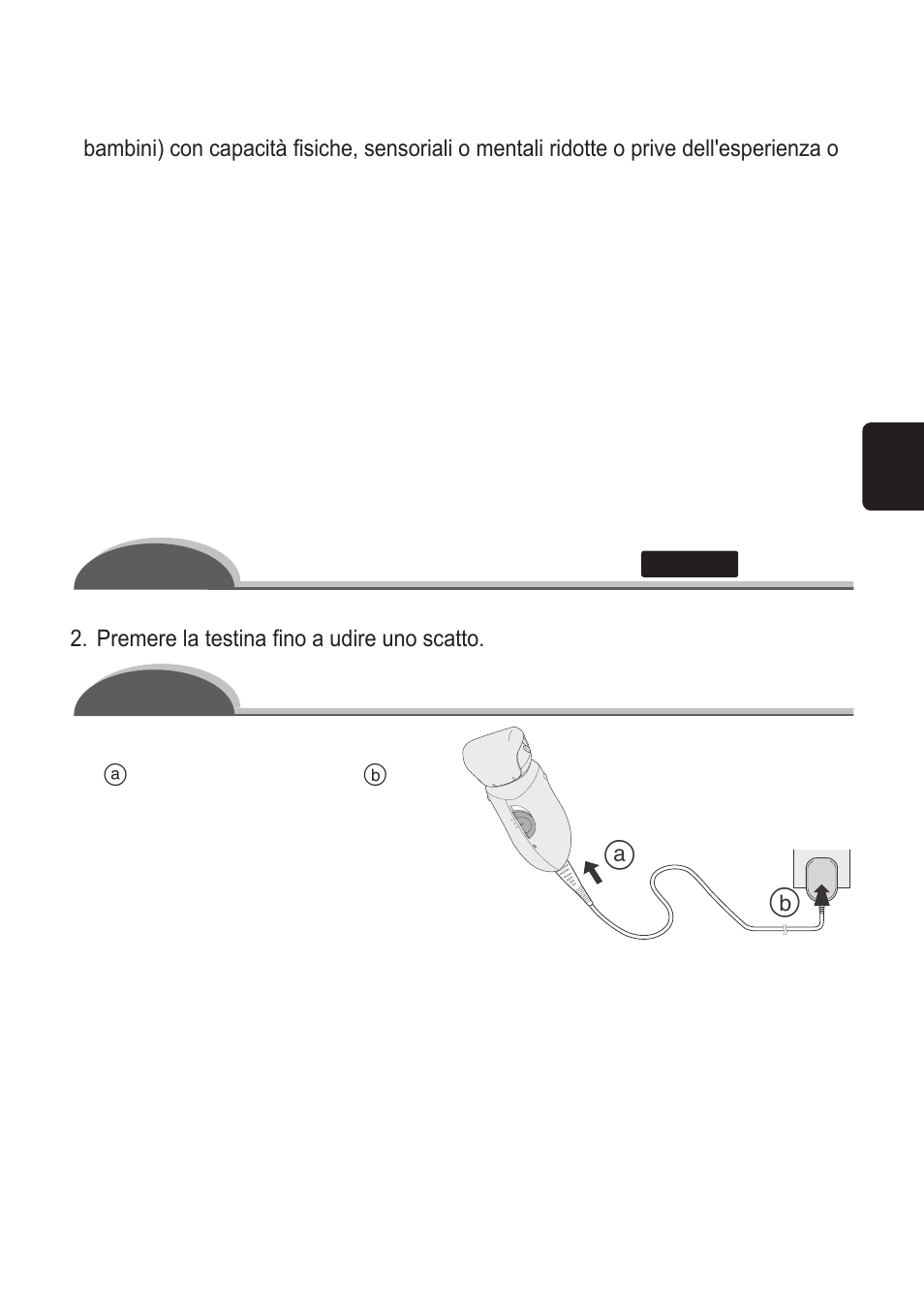 Sostituzione della testina, Ricarica dell’apparecchio | Panasonic ES2055 User Manual | Page 27 / 168