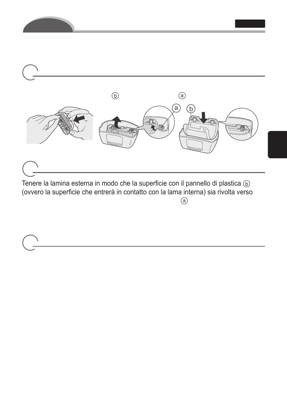 Sostituzione della lamina esterna | Panasonic ES2055 User Manual | Page 31 / 168