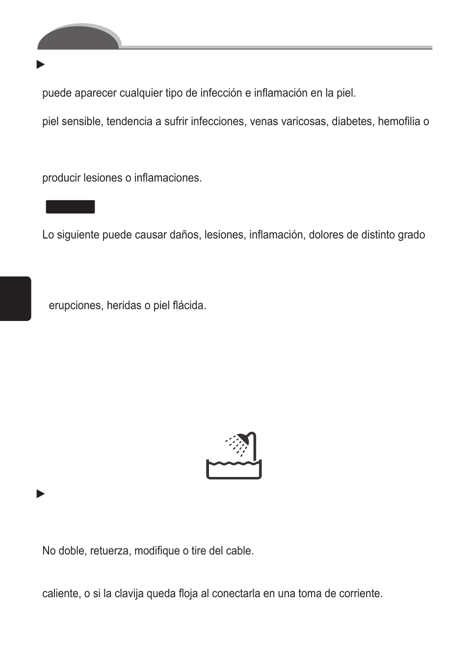 Importante | Panasonic ES2055 User Manual | Page 34 / 168