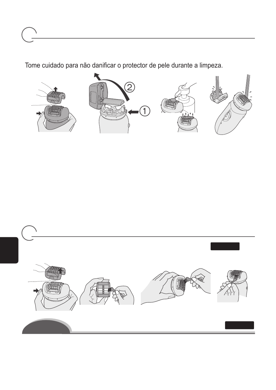 Substituição da folha metálica exterior | Panasonic ES2055 User Manual | Page 54 / 168