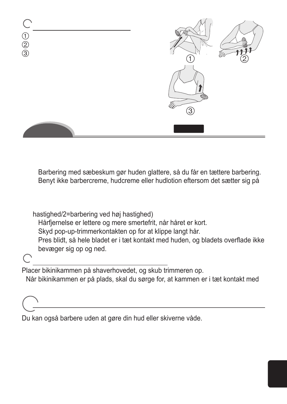 Våd/skumbarbering | Panasonic ES2055 User Manual | Page 77 / 168