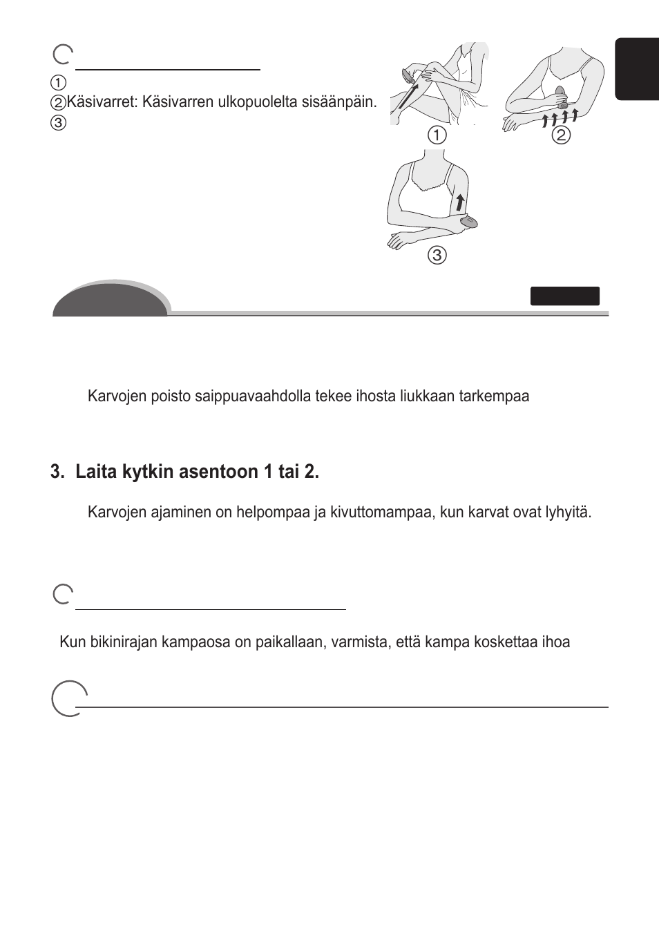 Karvojen poisto märkänä/vaahdolla | Panasonic ES2055 User Manual | Page 85 / 168