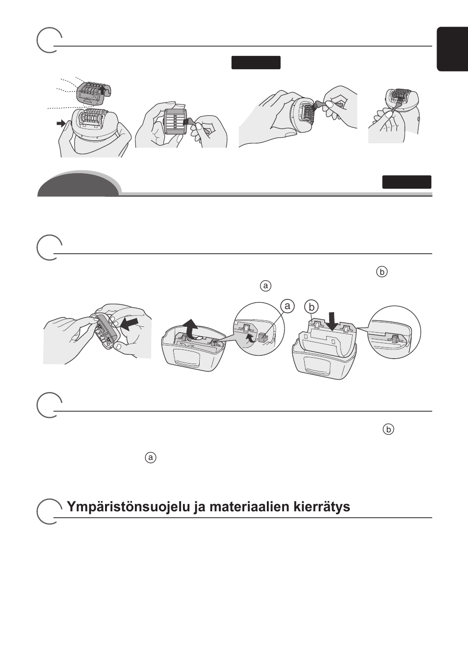 Ulomman teräverkon vaihtaminen | Panasonic ES2055 User Manual | Page 87 / 168