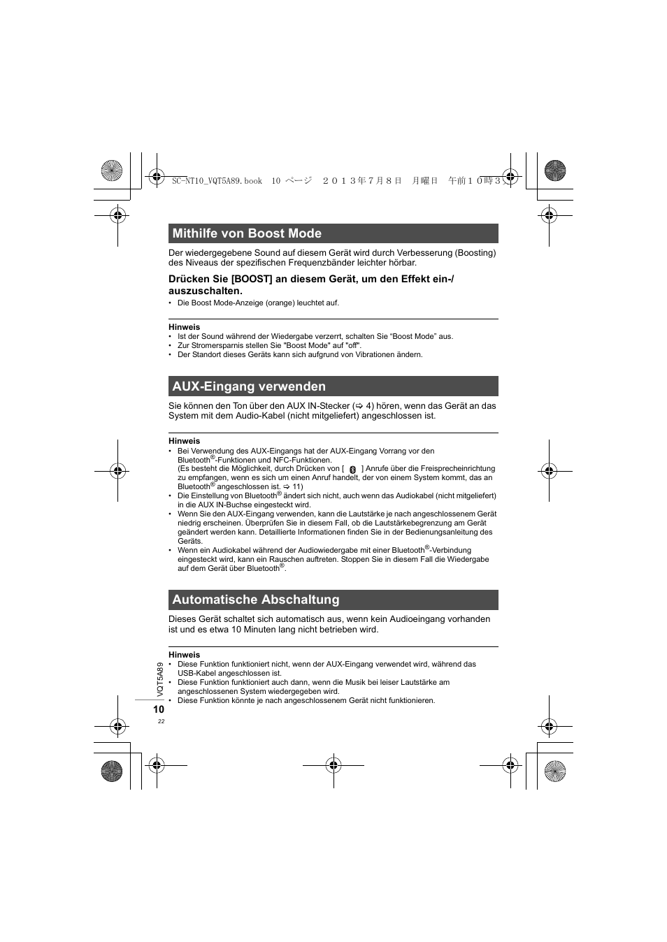 Panasonic SCNT10E User Manual | Page 22 / 84