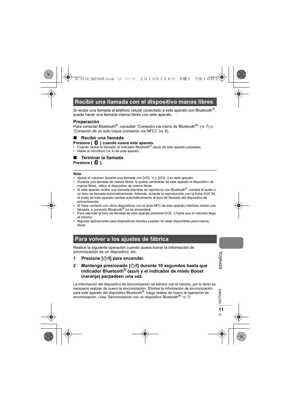 Panasonic SCNT10E User Manual | Page 59 / 84