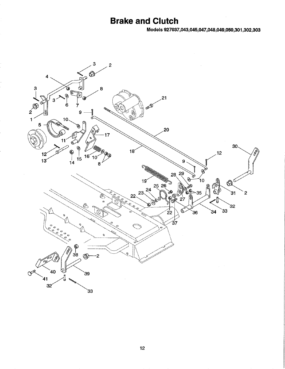 Brake and clutch | Ariens 927 User Manual | Page 14 / 30
