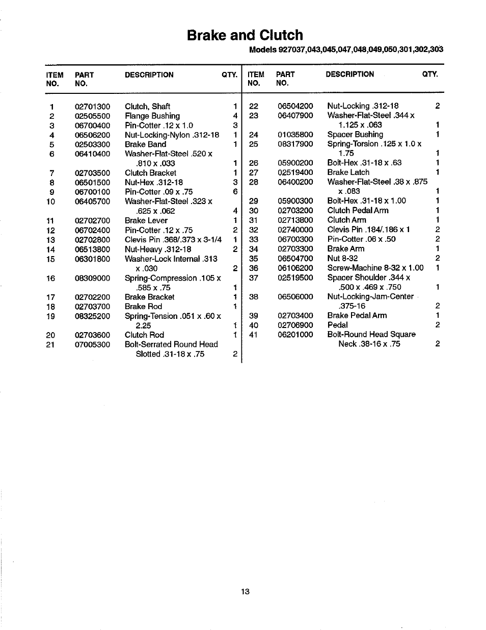 Brake and clutch | Ariens 927 User Manual | Page 15 / 30