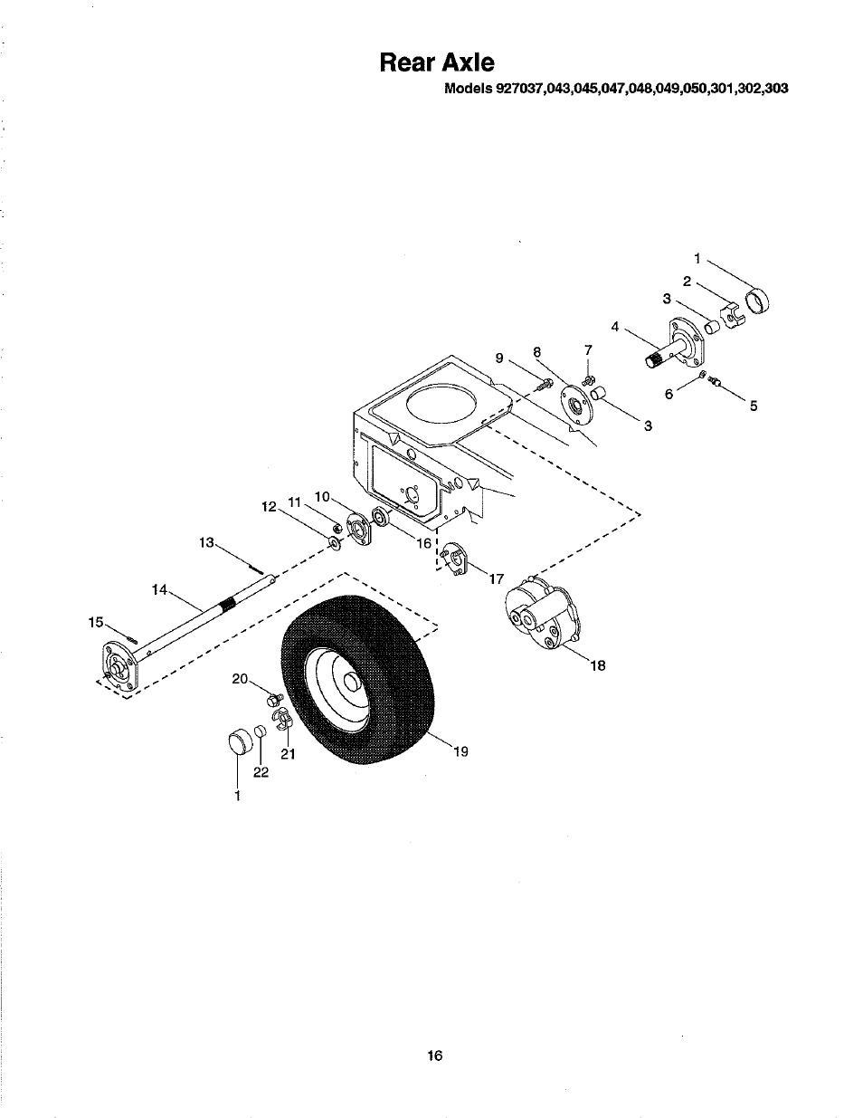 Rear axle | Ariens 927 User Manual | Page 18 / 30