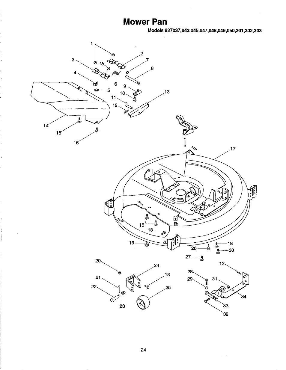 Mower pan | Ariens 927 User Manual | Page 26 / 30