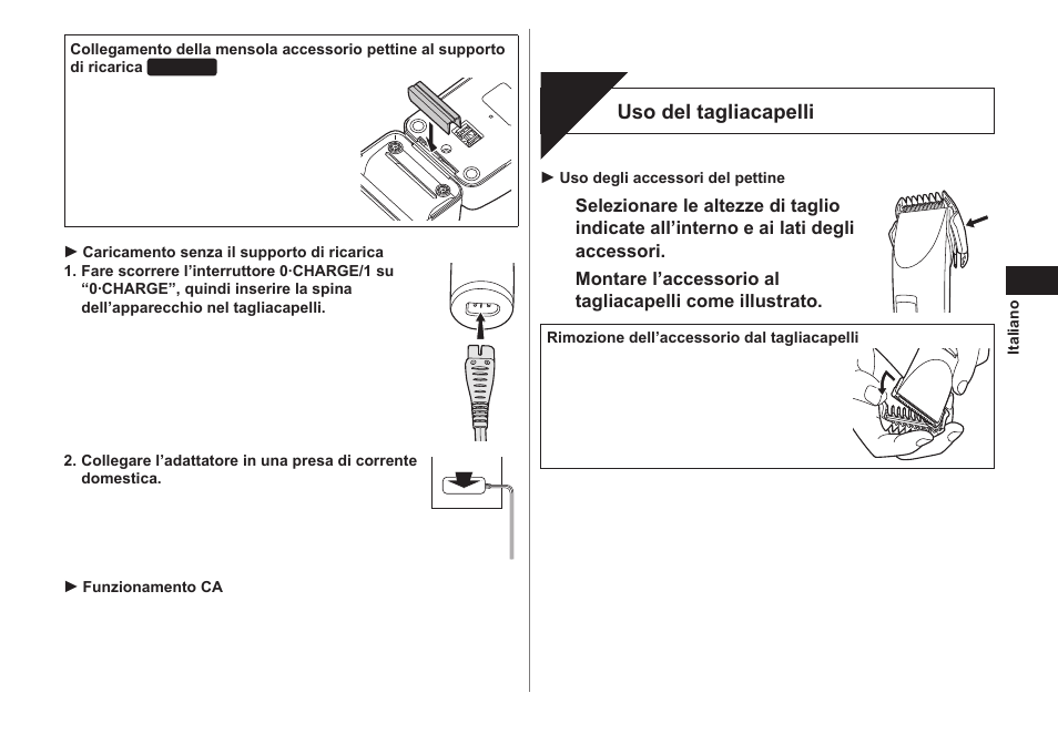 Taglio | Panasonic ER1421 User Manual | Page 19 / 100