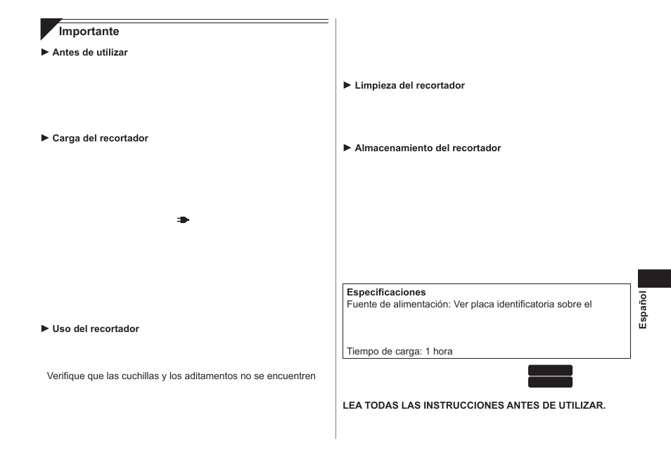 Panasonic ER1421 User Manual | Page 27 / 100