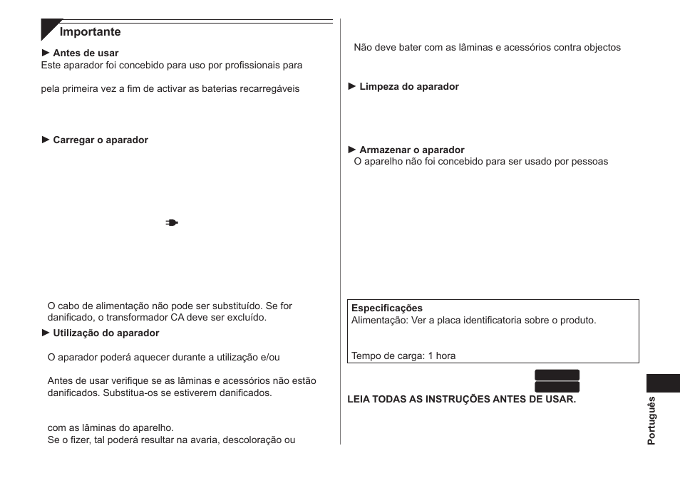 Panasonic ER1421 User Manual | Page 37 / 100