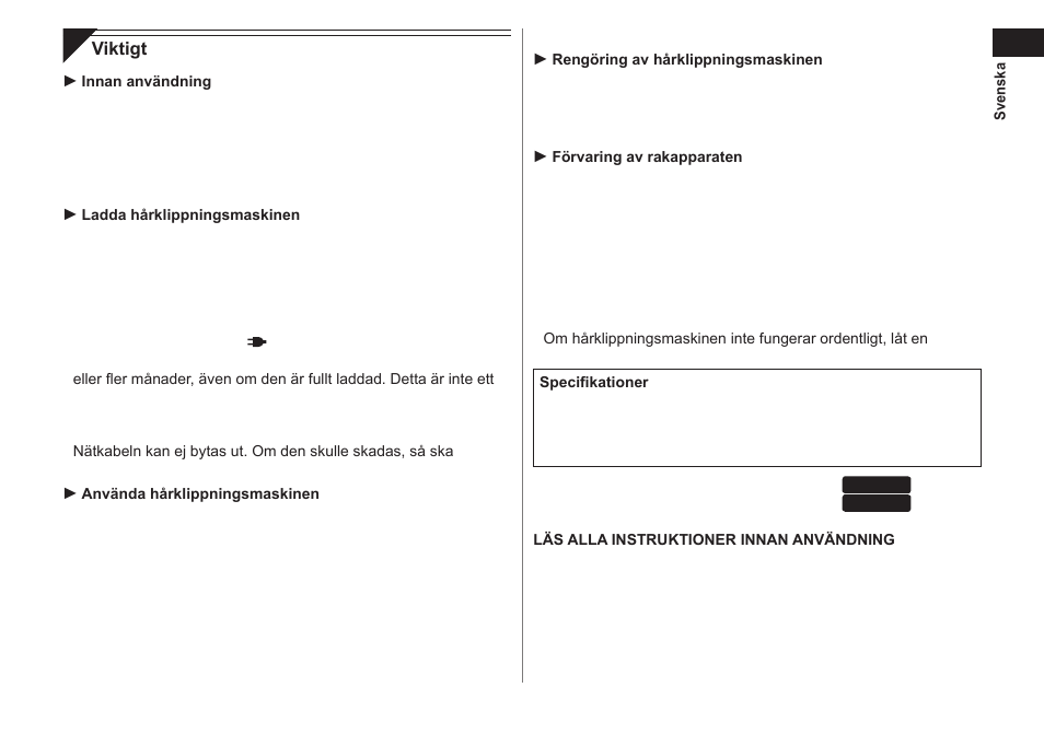 Panasonic ER1421 User Manual | Page 47 / 100