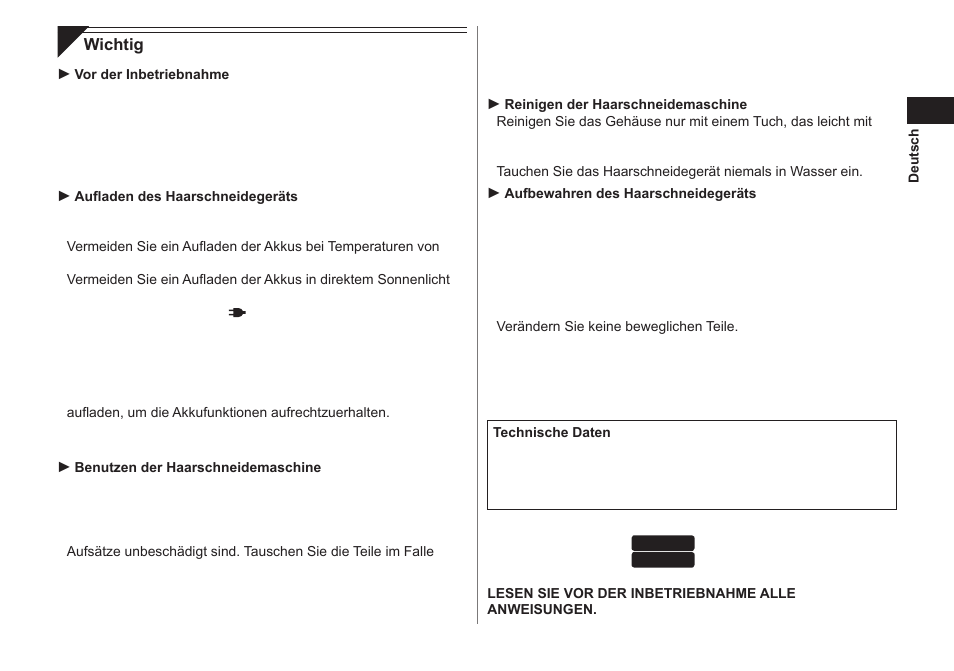 Panasonic ER1421 User Manual | Page 7 / 100