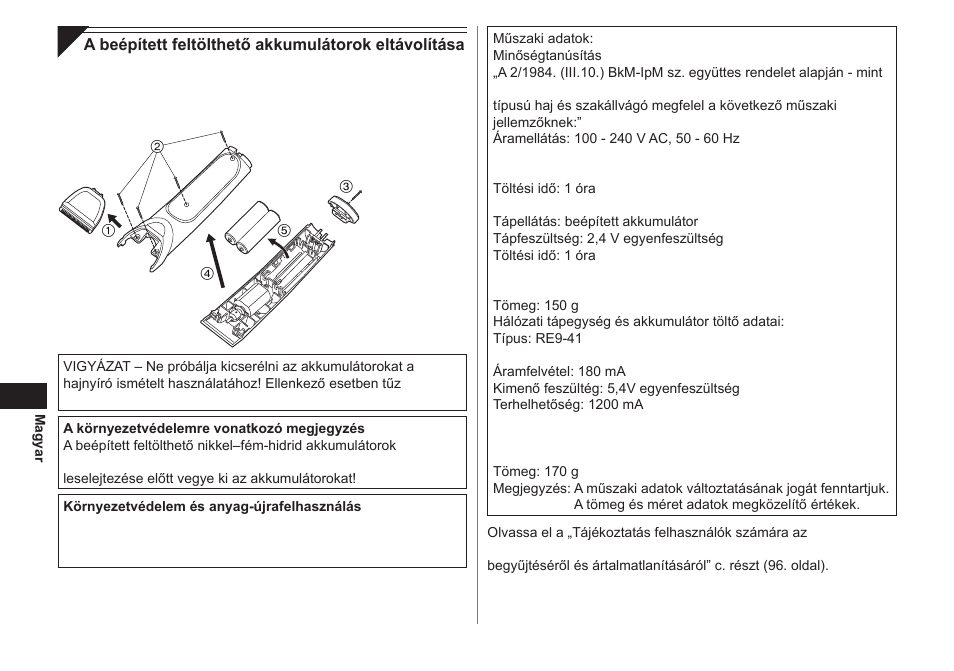 Panasonic ER1421 User Manual | Page 76 / 100