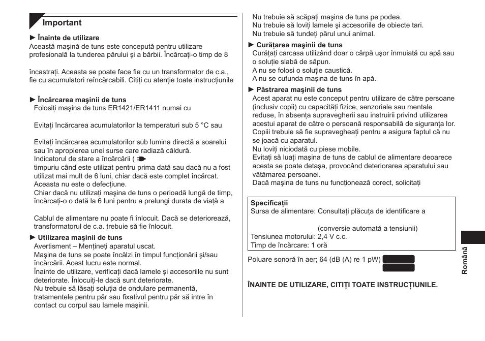 Panasonic ER1421 User Manual | Page 77 / 100