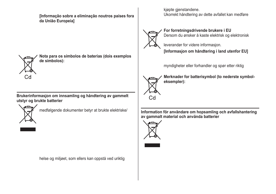 Norsk, Svenska | Panasonic ER1421 User Manual | Page 92 / 100