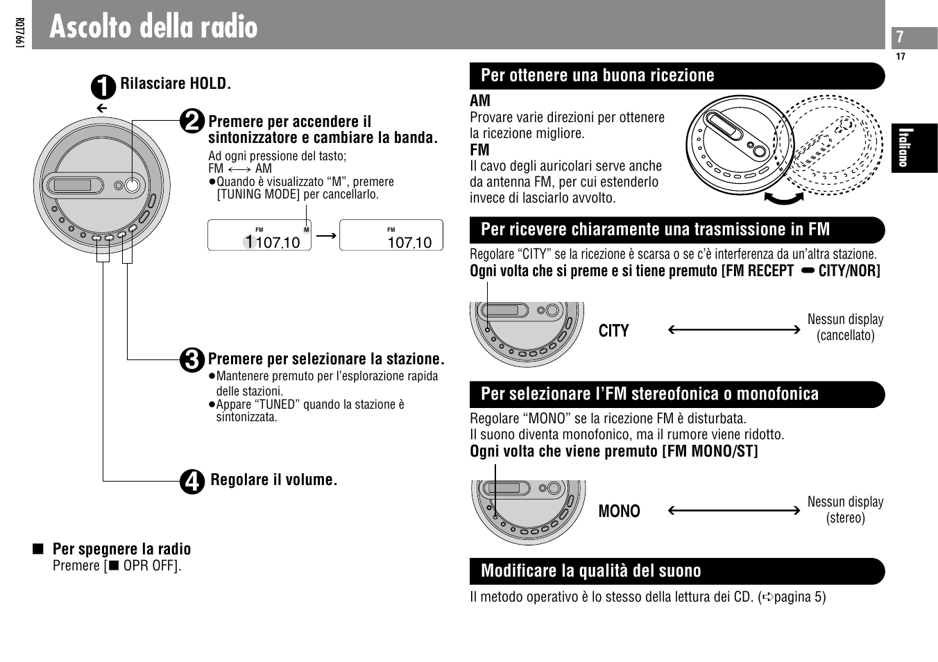 Ascolto della radio | Panasonic SLSK574V User Manual | Page 17 / 112