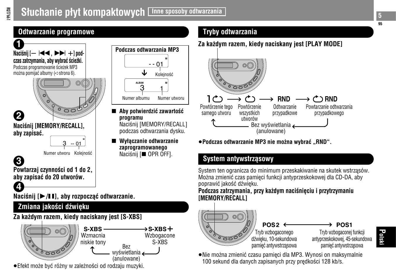 Sìuchanie pìyt kompaktowych | Panasonic SLSK574V User Manual | Page 95 / 112