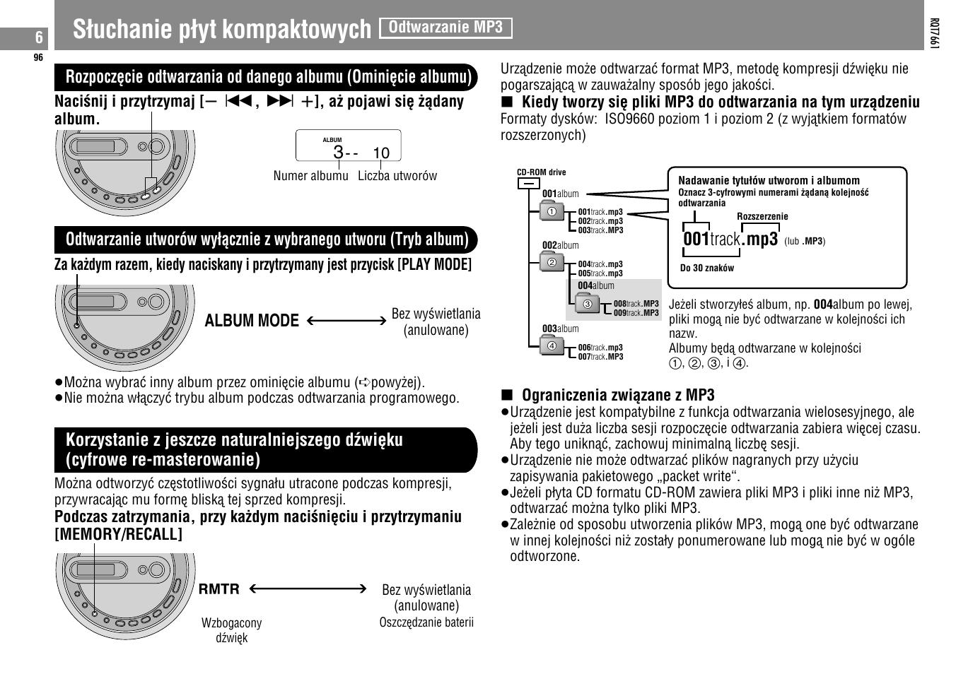 Sìuchanie pìyt kompaktowych, 001 track .mp3 | Panasonic SLSK574V User Manual | Page 96 / 112