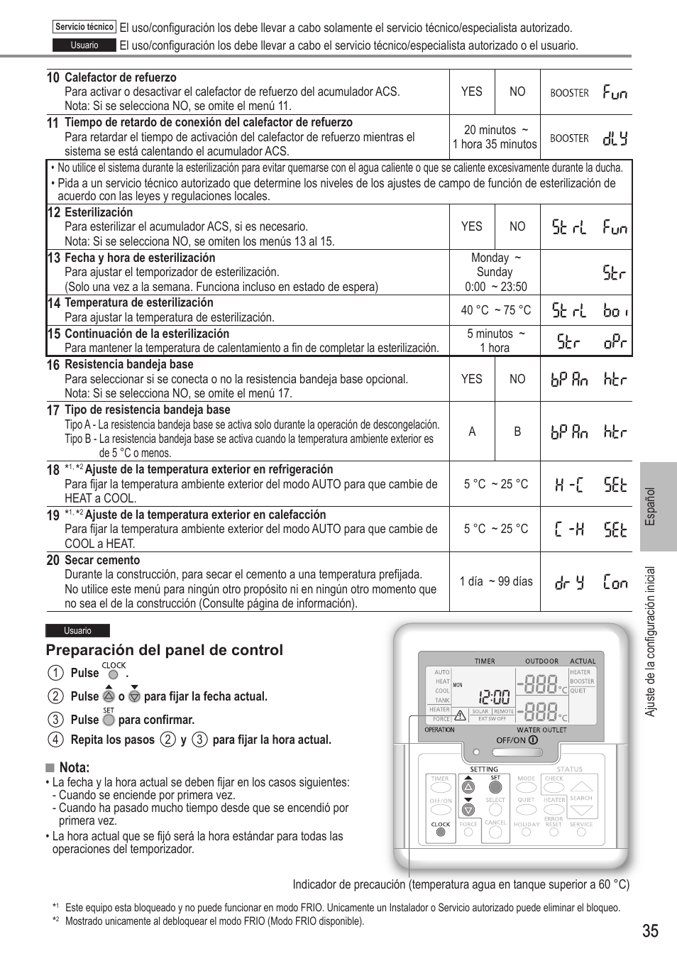 Panasonic WHUX09FE5 User Manual | Page 35 / 100