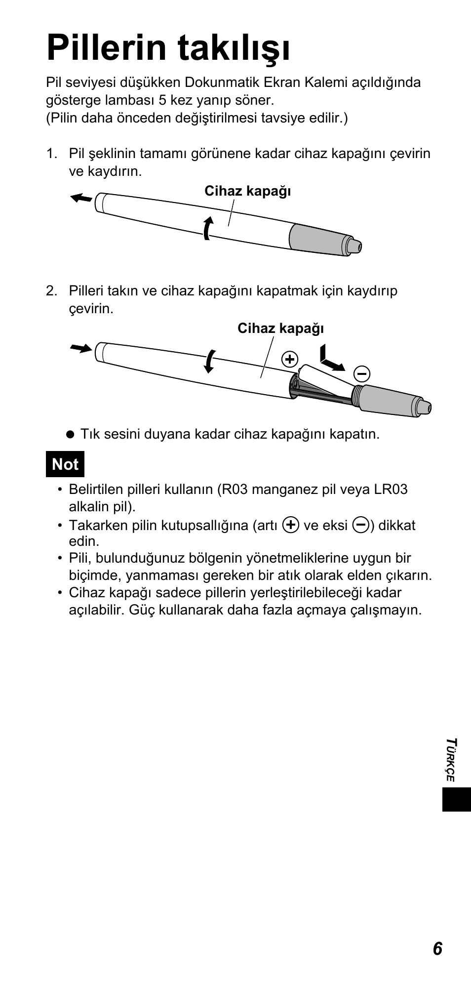 Pillerin takılışı | Panasonic TYTP10E User Manual | Page 155 / 216