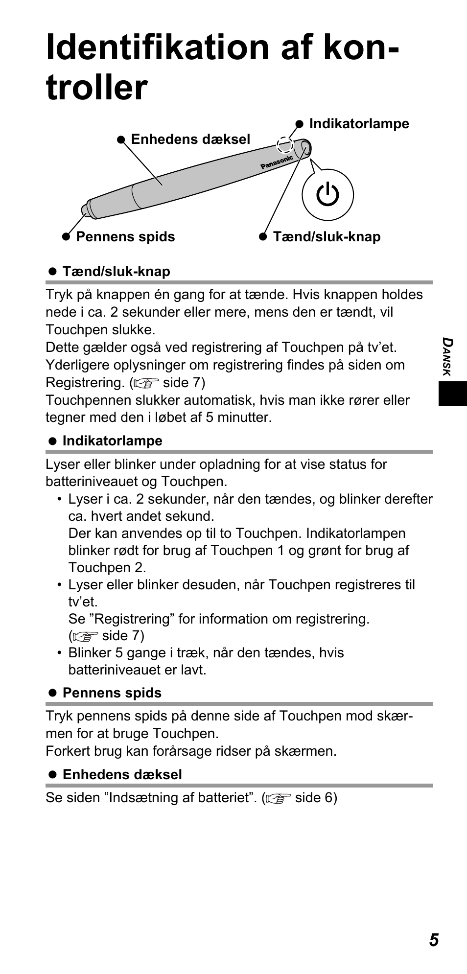 Identifi kation af kon- troller | Panasonic TYTP10E User Manual | Page 19 / 216
