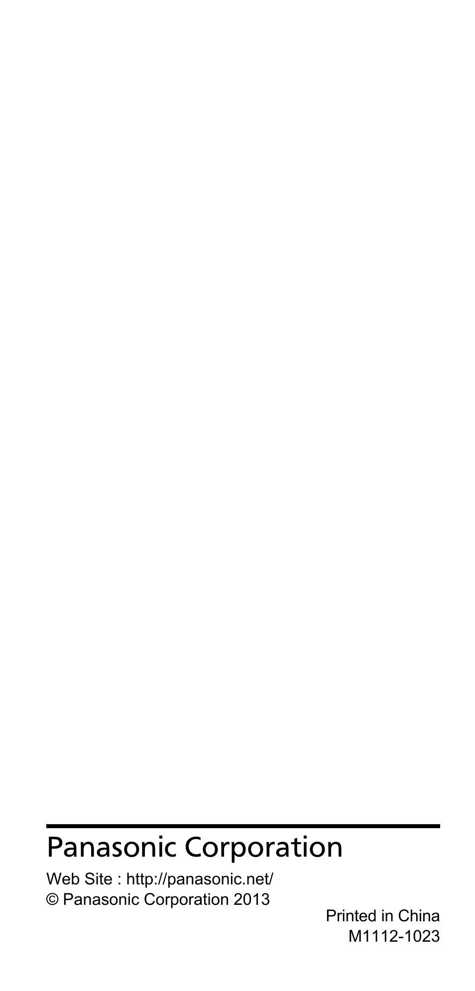 Panasonic corporation | Panasonic TYTP10E User Manual | Page 216 / 216