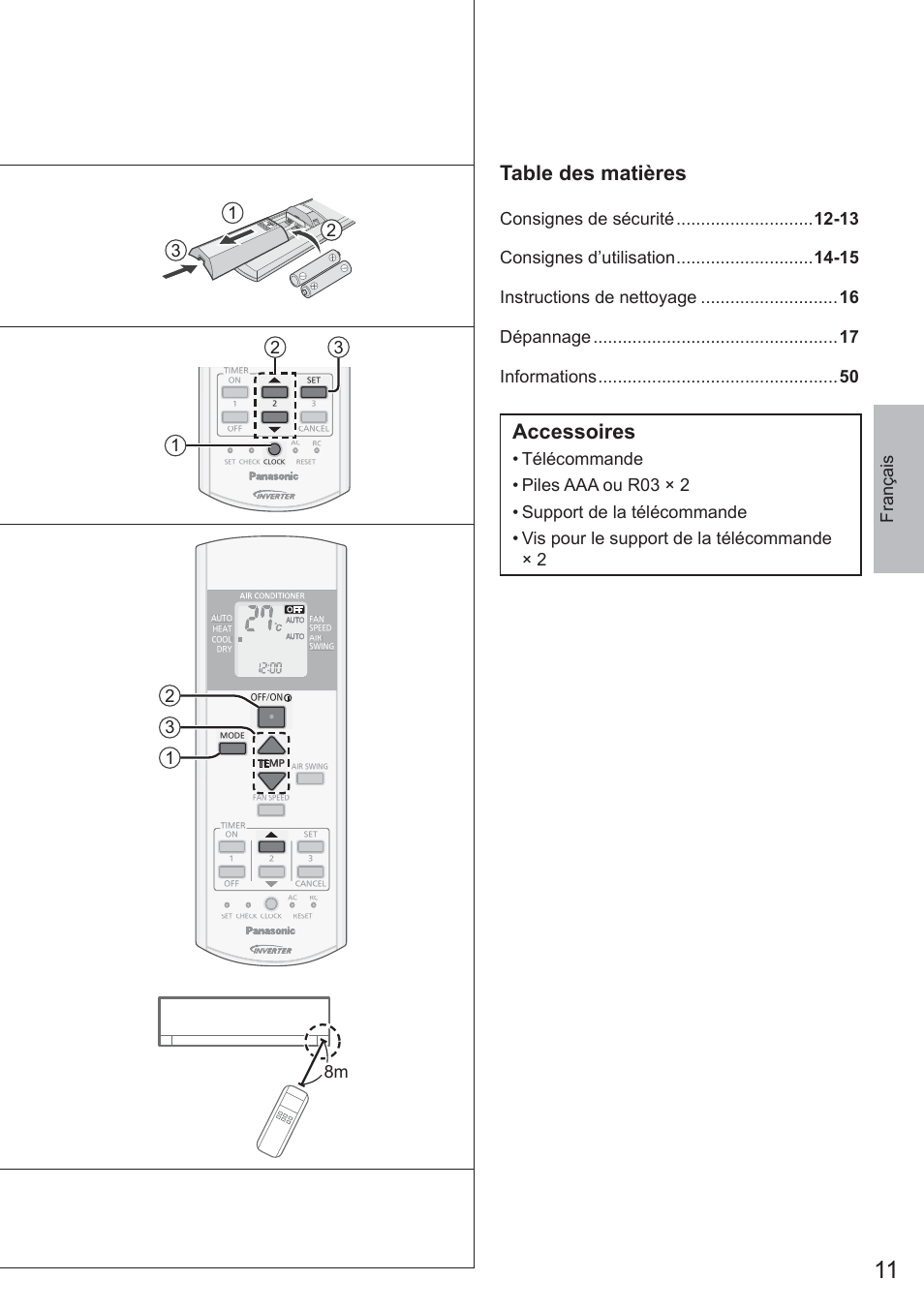 Panasonic CUYE9QKE User Manual | Page 11 / 52