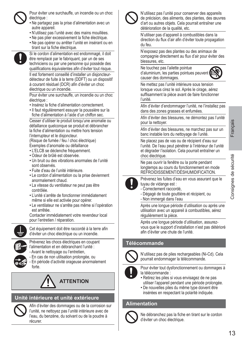 Panasonic CUYE9QKE User Manual | Page 13 / 52