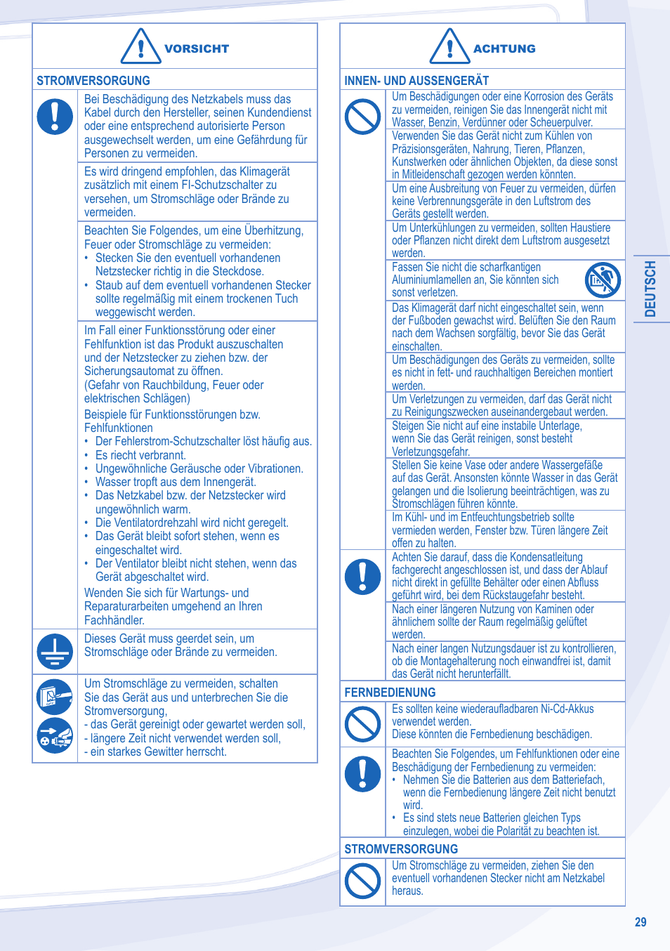 Panasonic CUE15MKE3 User Manual | Page 29 / 52