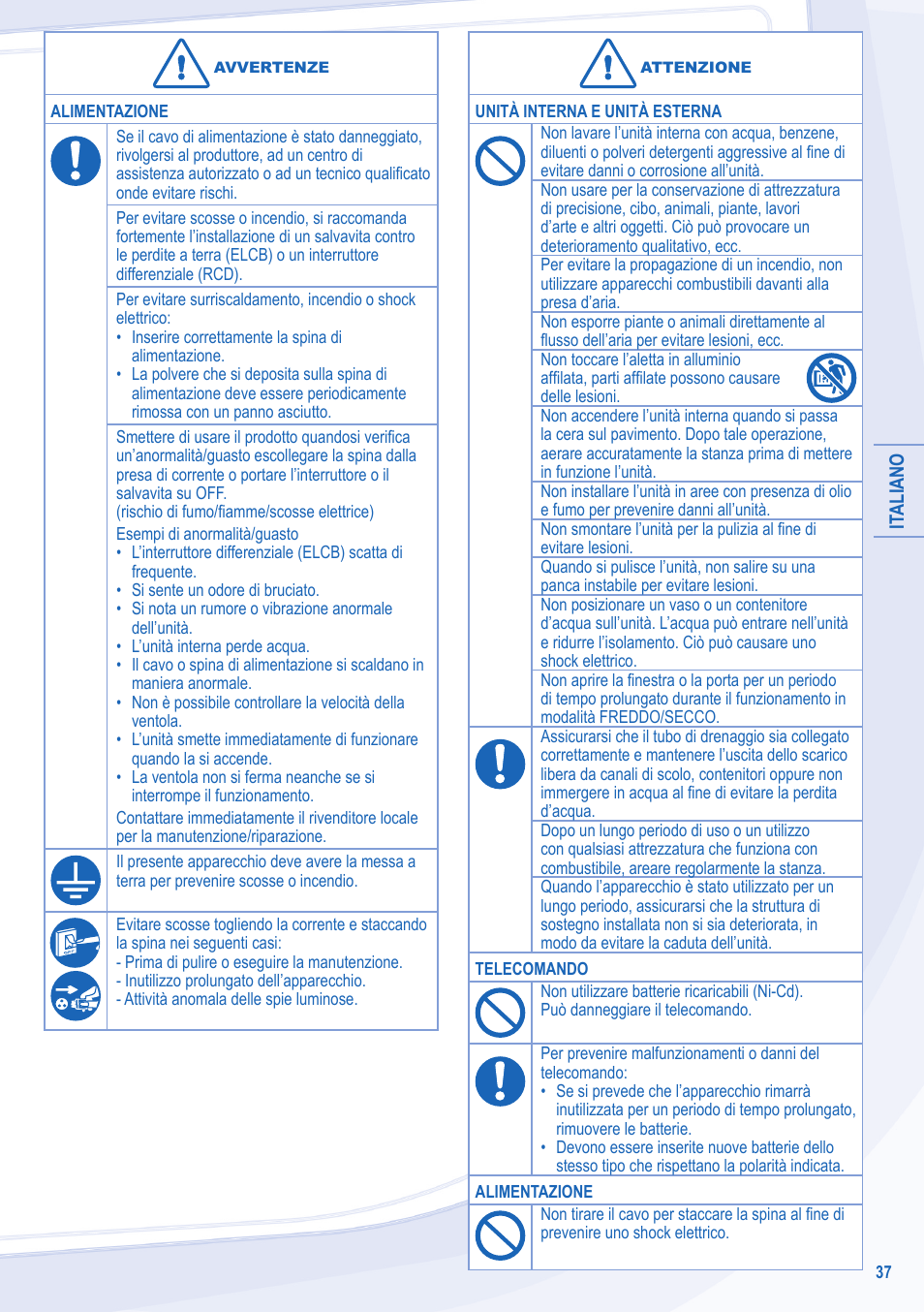 Panasonic CUE15MKE3 User Manual | Page 37 / 52