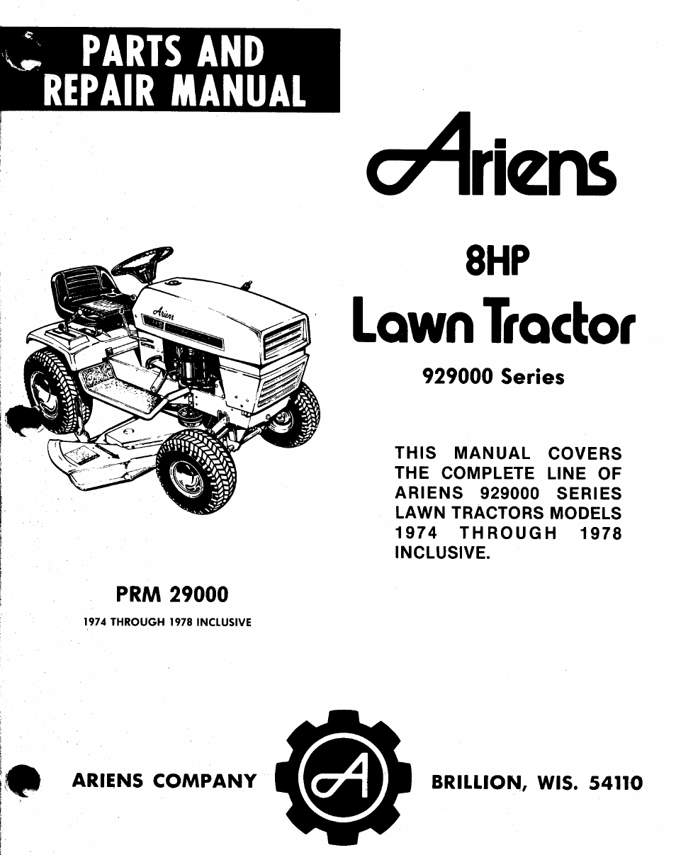 Ariens 929000 User Manual | 84 pages