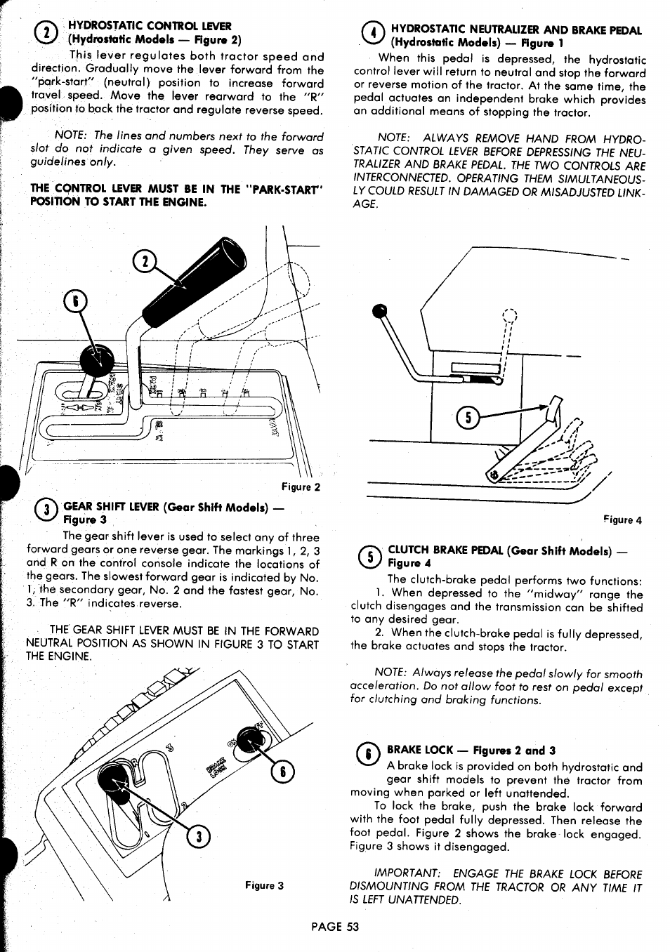 Brake lock — figures 2 and 3 | Ariens 929000 User Manual | Page 53 / 84