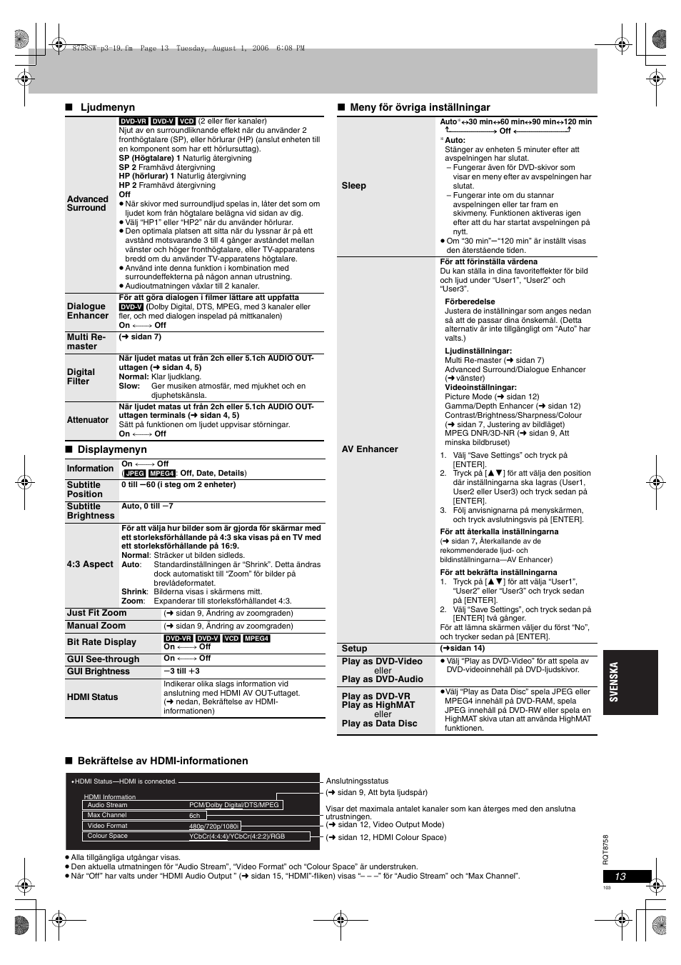 Panasonic DVDS99 User Manual | Page 103 / 116