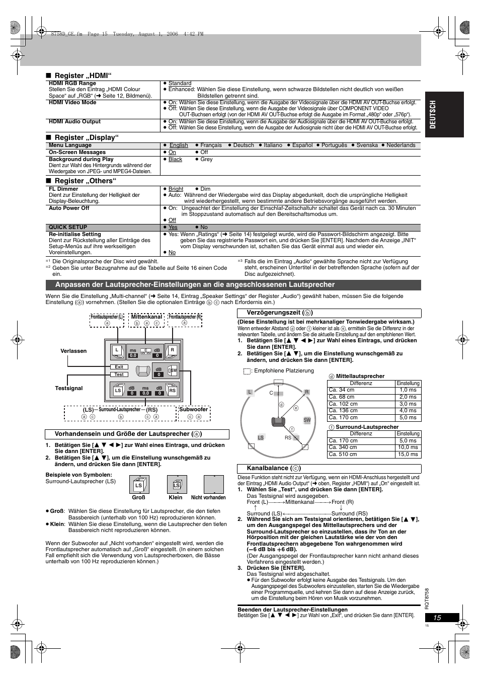 Panasonic DVDS99 User Manual | Page 15 / 116