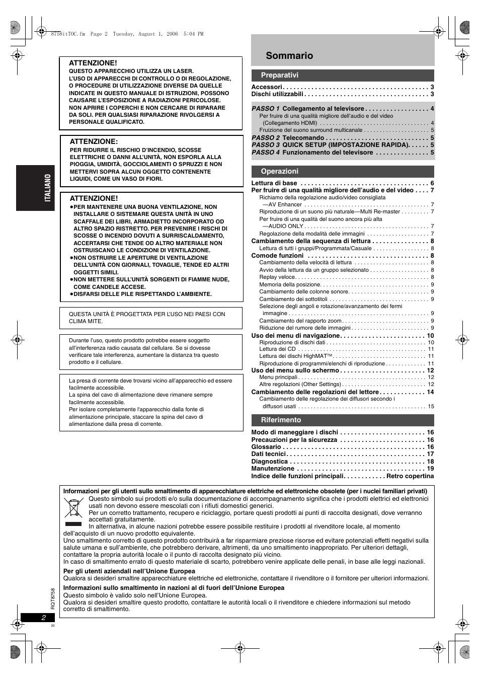 Panasonic DVDS99 User Manual | Page 20 / 116