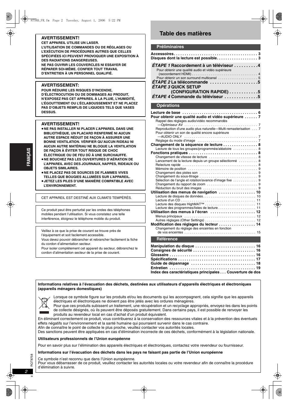 Panasonic DVDS99 User Manual | Page 38 / 116