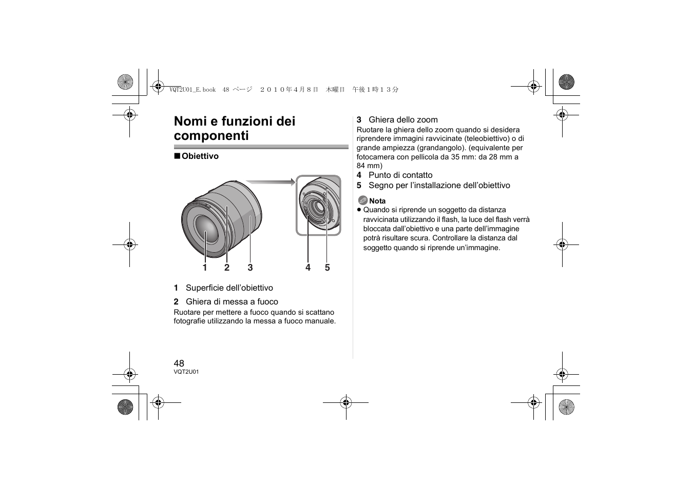 Nomi e funzioni dei componenti | Panasonic HFS014042E User Manual | Page 48 / 72