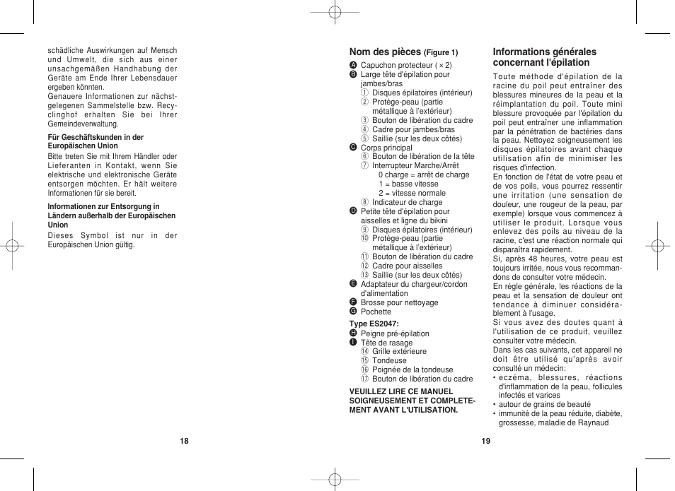 Panasonic ES2044 User Manual | Page 10 / 26