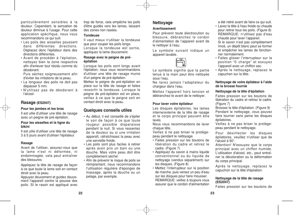 Panasonic ES2044 User Manual | Page 12 / 26