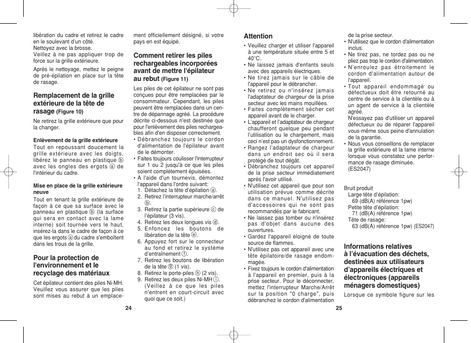 Panasonic ES2044 User Manual | Page 13 / 26