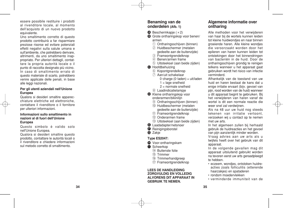 Panasonic ES2044 User Manual | Page 18 / 26